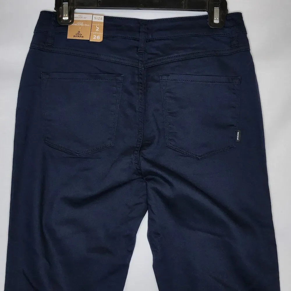 prAna Kayla Mid Rise Slim Performance Organic Cotton Denim Jeans 2/26T Indigo